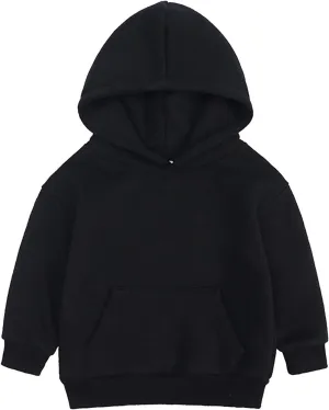 Kids Soft Brushed Fleece Hooded Sweatshirts Active Pullover Hoodie for Boy Girl Basic Solid Cotton Hoodie for Toddler