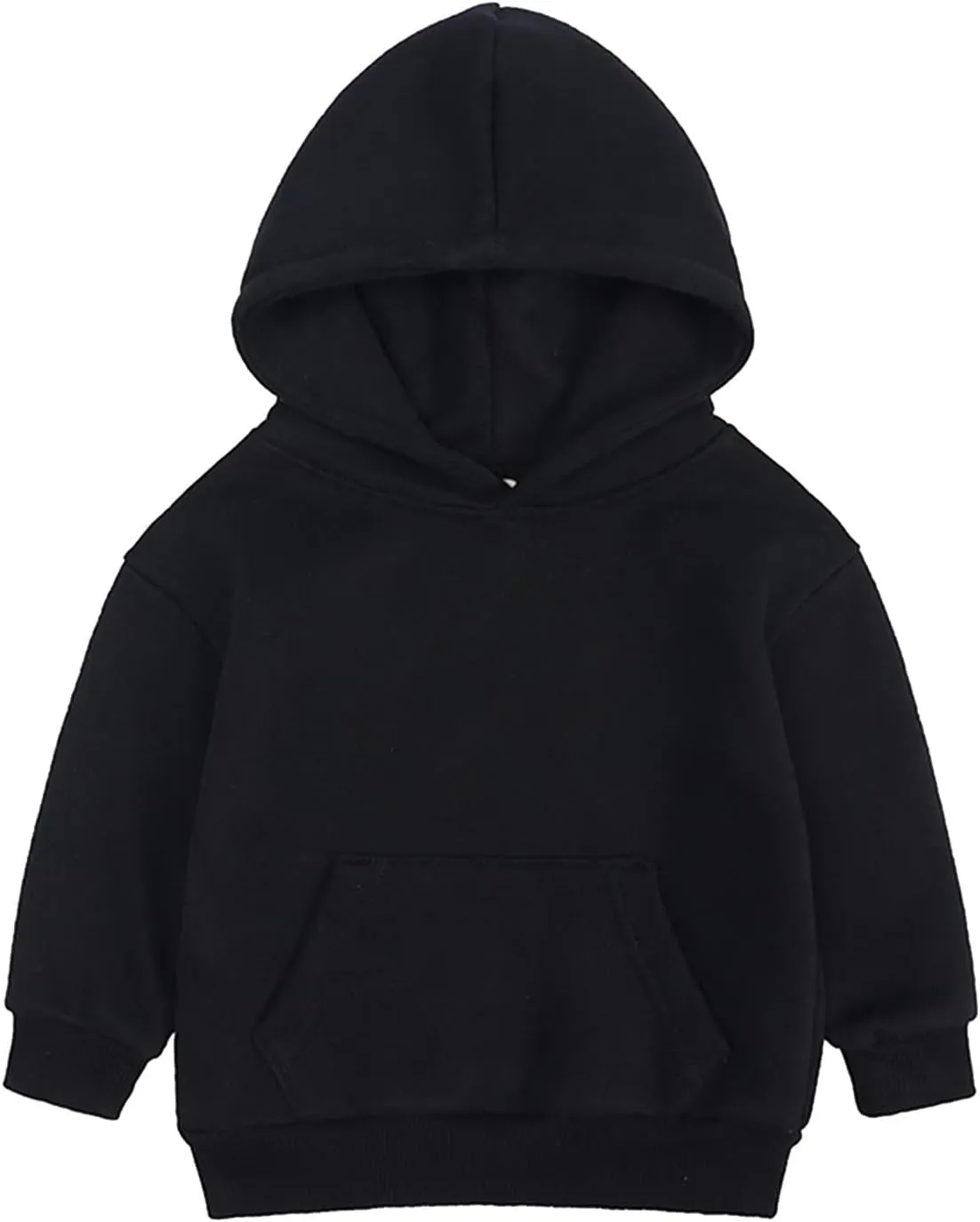 Kids Soft Brushed Fleece Hooded Sweatshirts Active Pullover Hoodie for Boy Girl Basic Solid Cotton Hoodie for Toddler