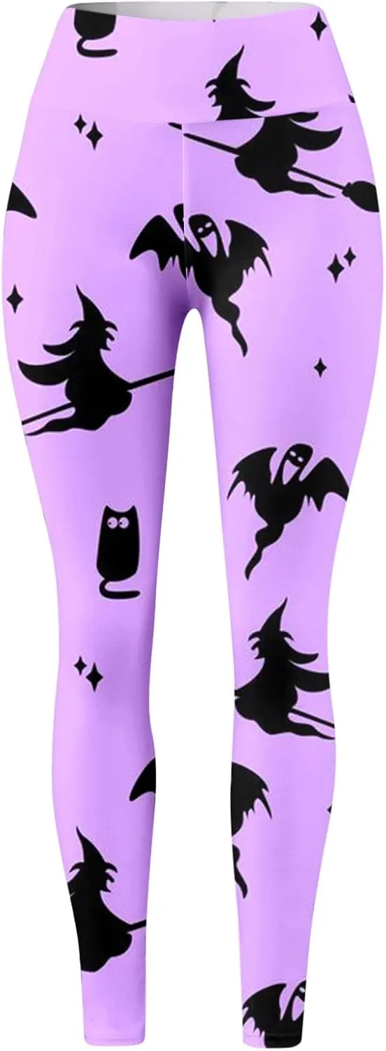 LCMTWX Crazy Yoga Leggings All- Women Casual Printed Long Christmas Pants Boot Pants Crazy Yoga Leggings Winter Warm Thick