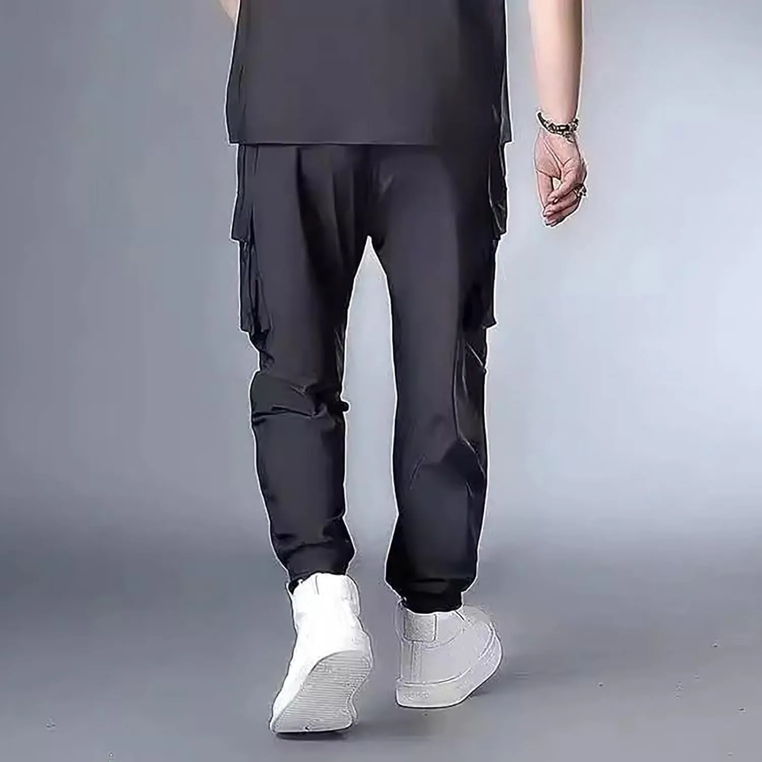 LCMTWX Joggers Pants Man Pants Women Autumn Winter and Solid Men and Men's Pants Comfort Multi-Pocket