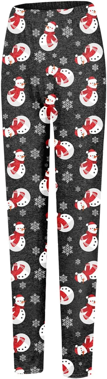 LCMTWX Leggings with Pockets for Women Long Slim Leggings Printed Elastic Casual Pants Leggings with Pockets Cold Weather
