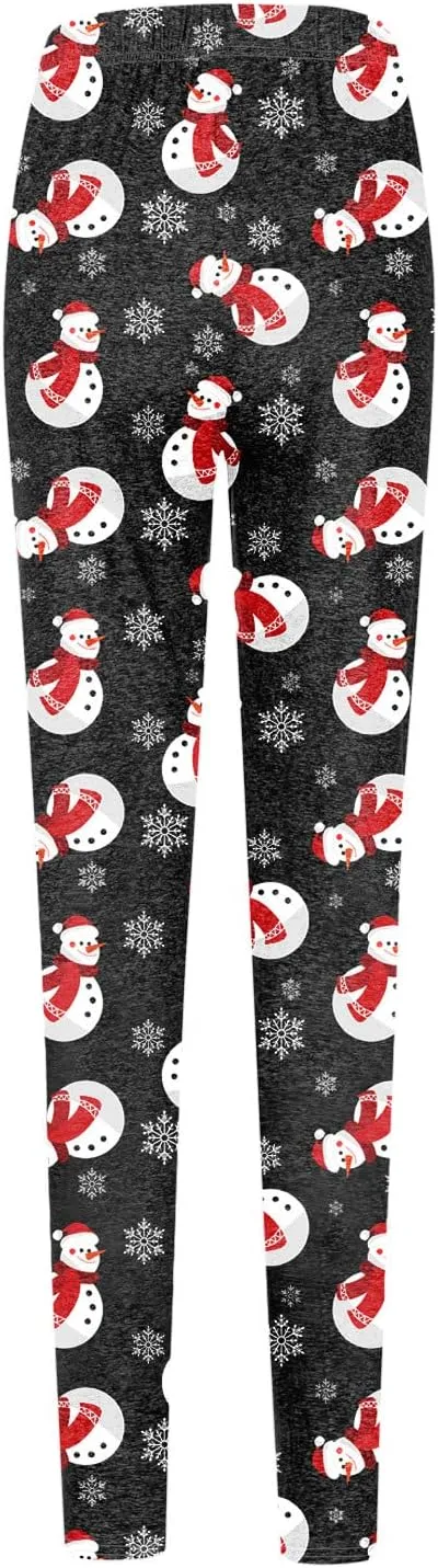LCMTWX Leggings with Pockets for Women Long Slim Leggings Printed Elastic Casual Pants Leggings with Pockets Cold Weather