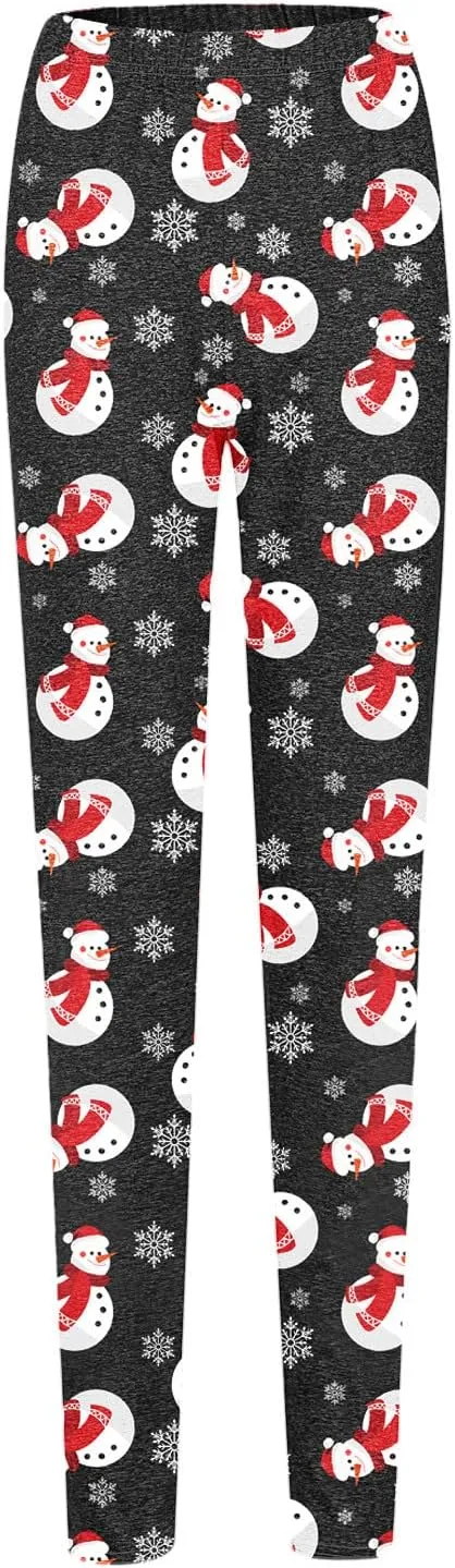 LCMTWX Leggings with Pockets for Women Long Slim Leggings Printed Elastic Casual Pants Leggings with Pockets Cold Weather