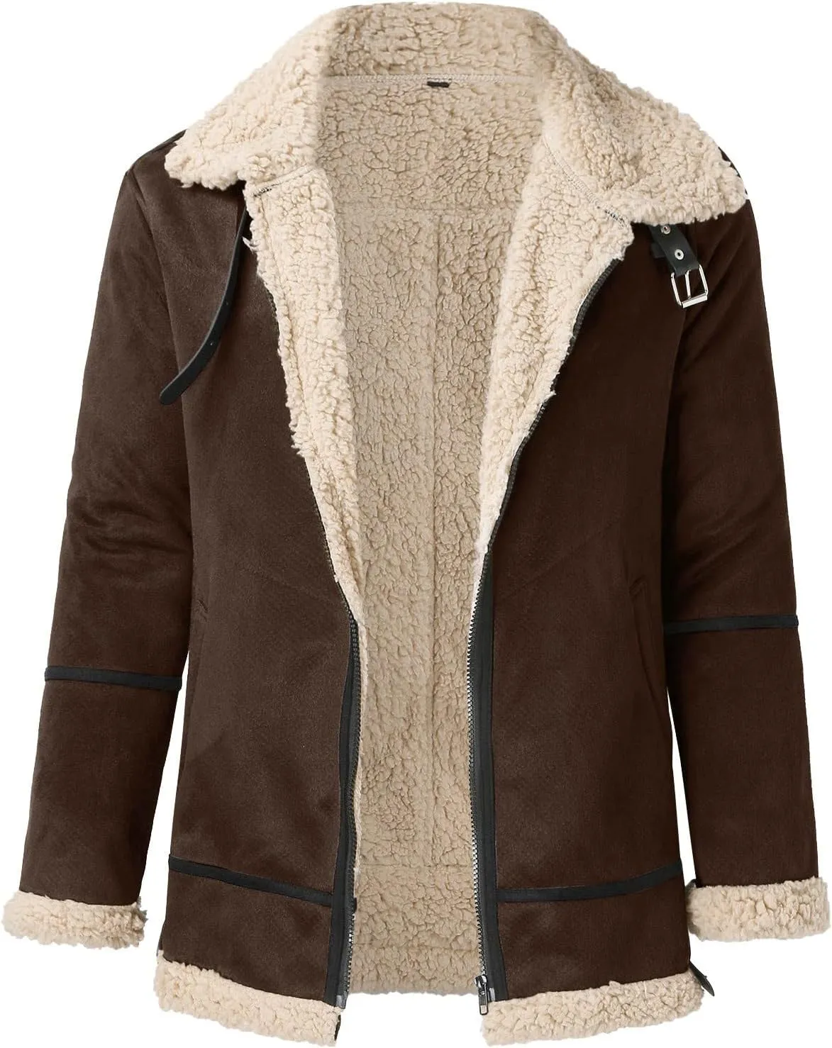 LCMTWX Men's Winter Thickened Warm Coats Stand Collar Knitted Splice Sweater Coat Casual Cardigan Stylish Mens Winter