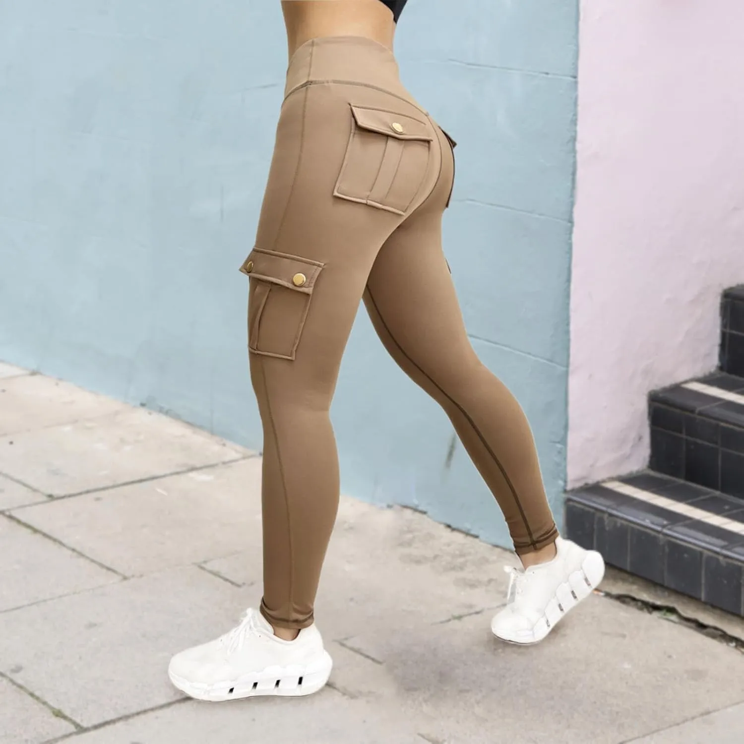 LCMTWX Plus Size Leggings Pants Biker Hip Waist Women Stretch Wrinkled Yoga High Yoga Pants Black Leggings Women Winter