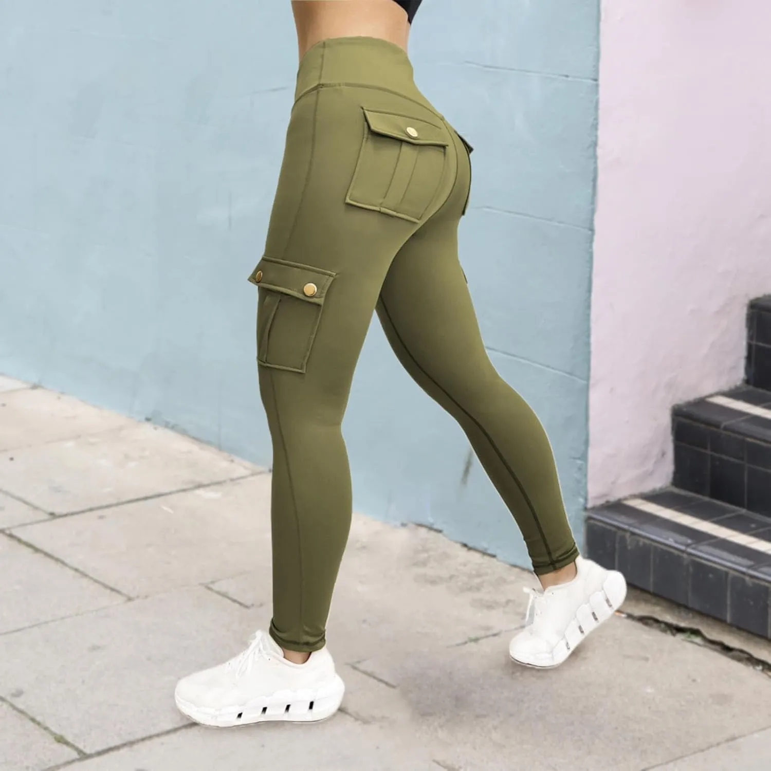 LCMTWX Plus Size Leggings Pants Biker Hip Waist Women Stretch Wrinkled Yoga High Yoga Pants Black Leggings Women Winter