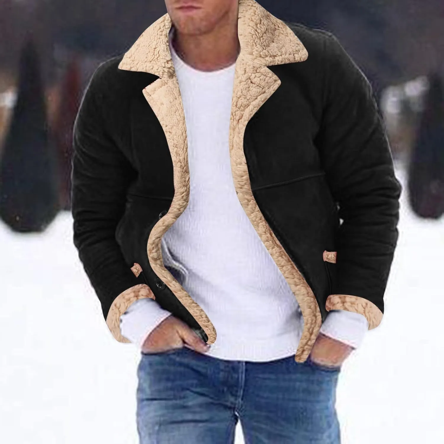 LCMTWX Winter Jackets for Men Jacket Stand Collar Knitted Splice Sweater Coat Casual Cardigan Stylish Winter Coats for