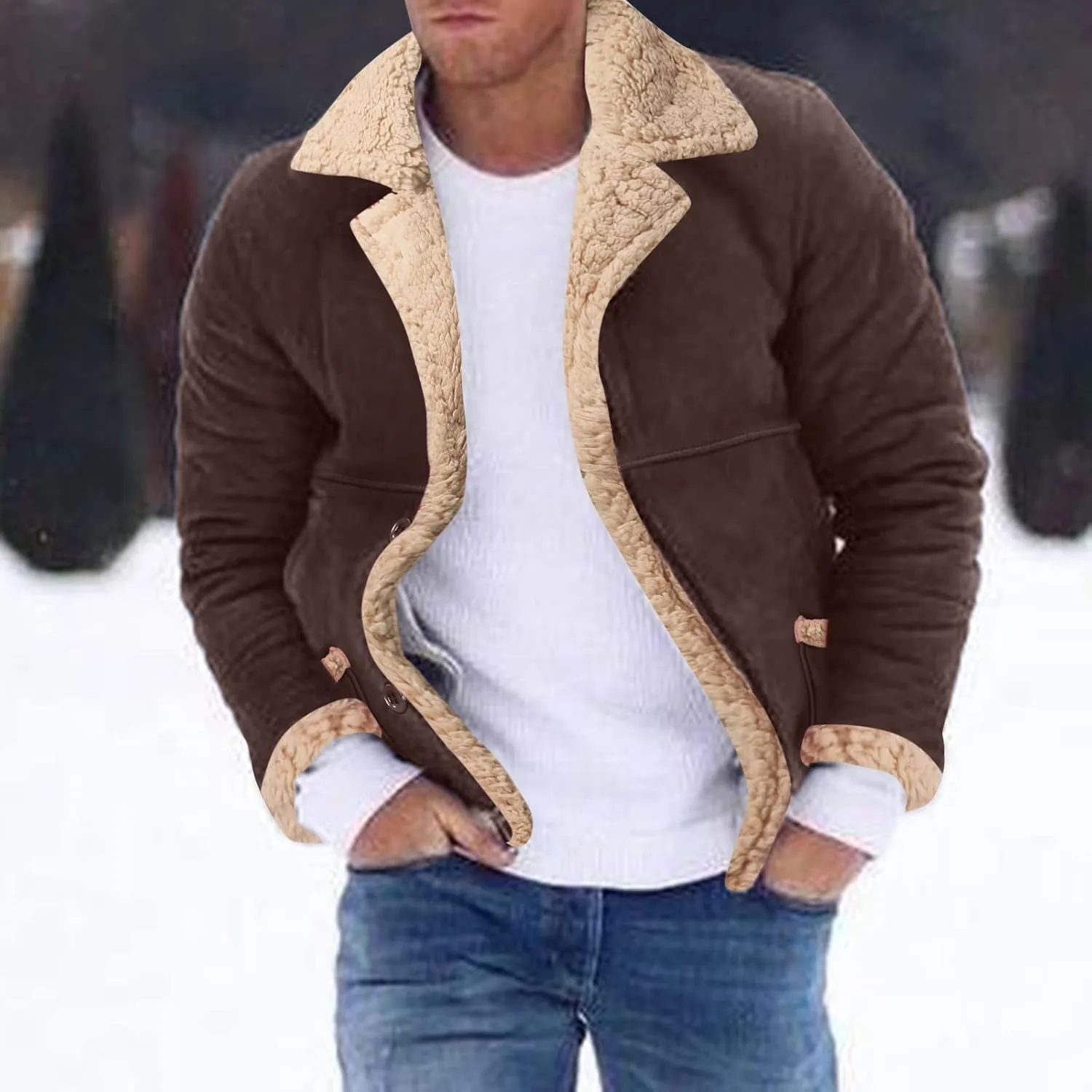 LCMTWX Winter Jackets for Men Jacket Stand Collar Knitted Splice Sweater Coat Casual Cardigan Stylish Winter Coats for