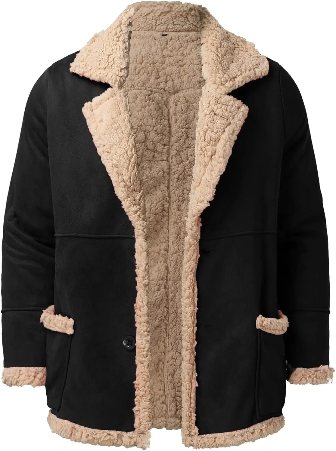 LCMTWX Winter Jackets for Men Jacket Stand Collar Knitted Splice Sweater Coat Casual Cardigan Stylish Winter Coats for