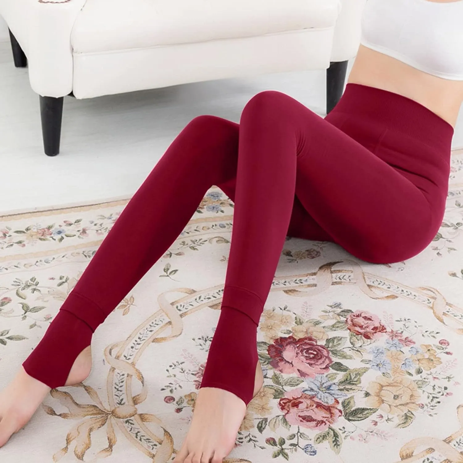 LCMTWX Workout Leggings Leggings Pants Winter Thick Lined Warm Brushed Tights Fleece Pants Workout Leggings Lined Thermal