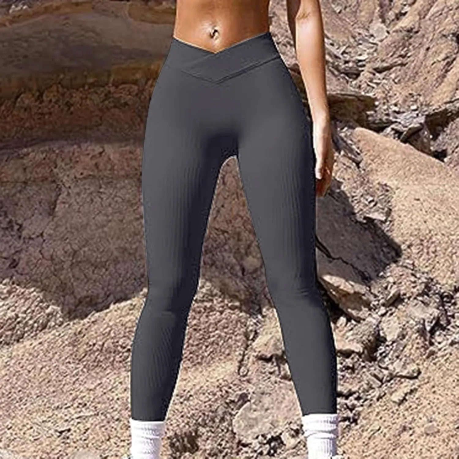 Leggings Women Feeling Flared Pants for Women Solid Color High Waisted Yoga Pants Womens Basic Leggings Stretchy