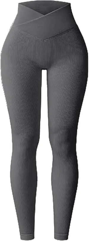Leggings Women Feeling Flared Pants for Women Solid Color High Waisted Yoga Pants Womens Basic Leggings Stretchy