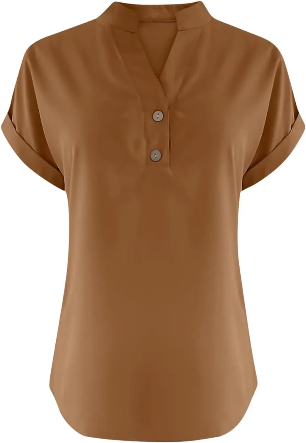 Linen Button Down Shirt for Women 2024 Dressy V Neck Tops Casual Loose Fit Summer Blouses Henley Gauze Tee Shirts