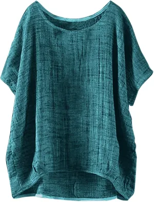 Linen Shirts for Women 2025 Summer Oversized Short Sleeve Tops Casual Loose Resort Wear Beach Vacation Blouses