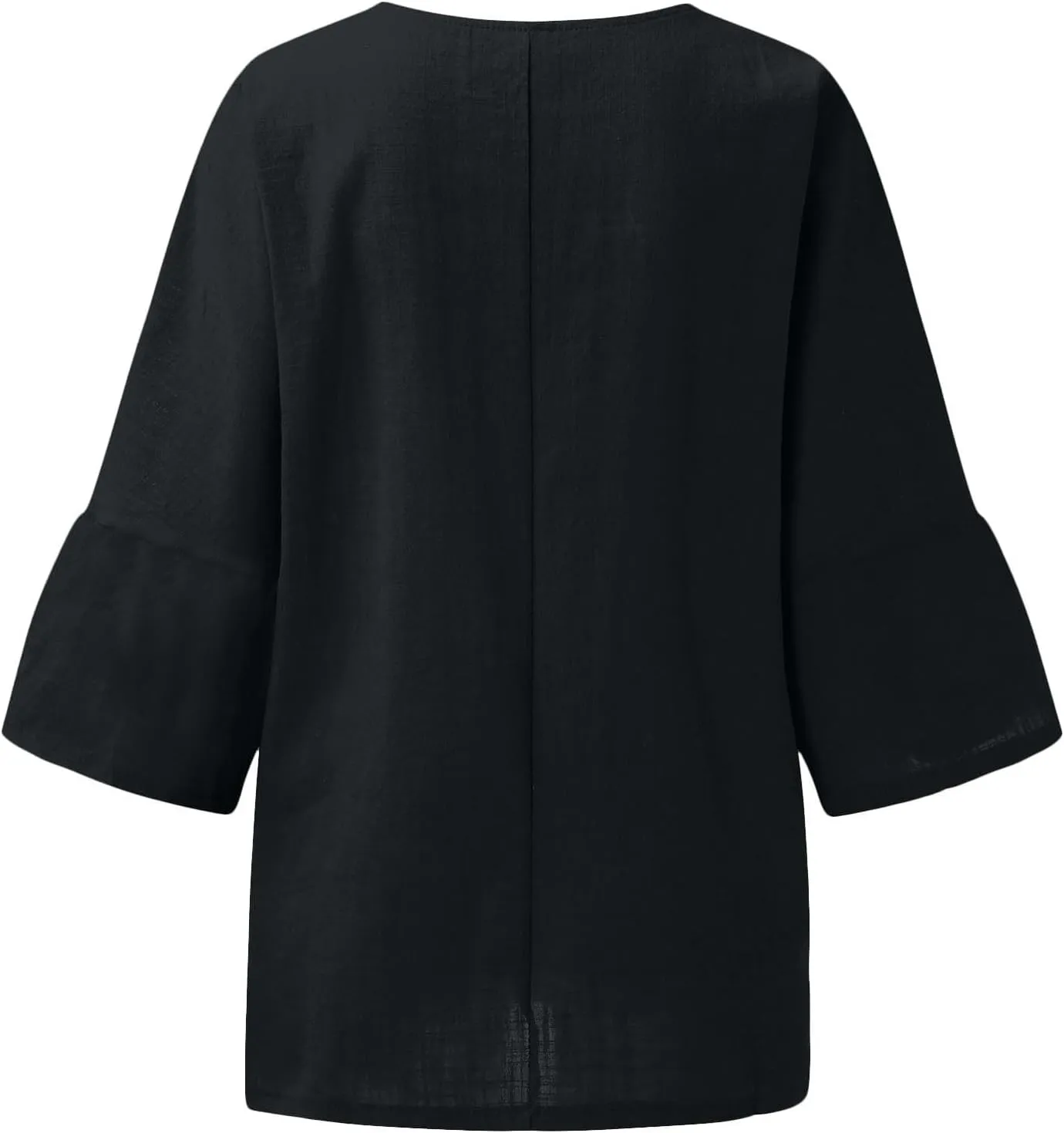 Linen Shirts for Women 2025 Trendy Summer 3/4 Sleeve Tops Dressy Casual Loose Boho Cute Blouses