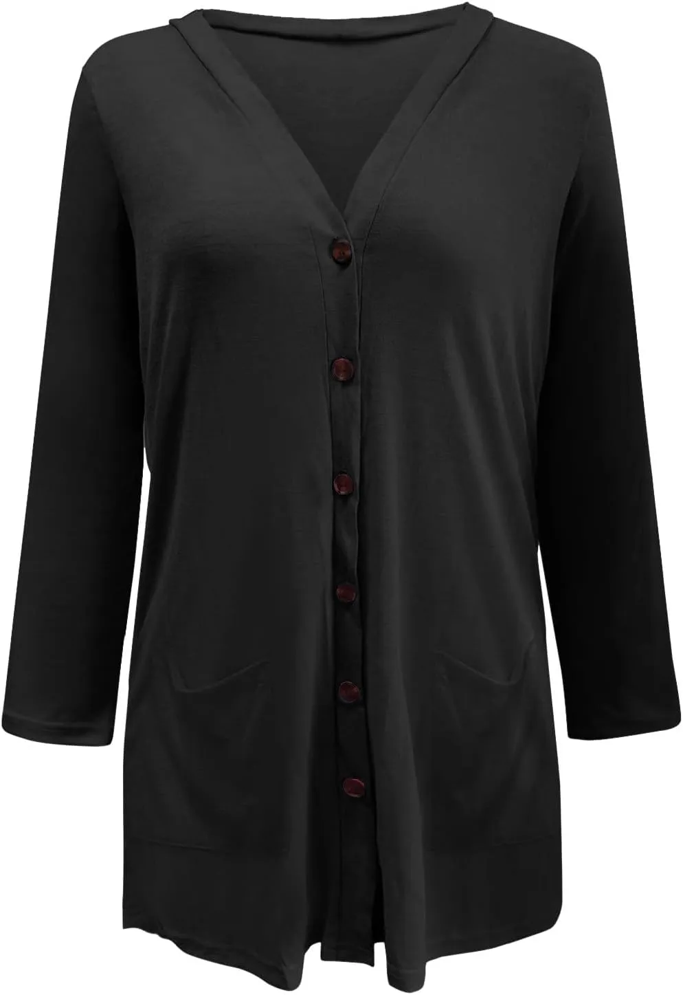 Long Sleeve Cardigan for Women Fall Open Front Kimono Sweatshrits with Pockets Soft Casual Losoe Outwear Shirts