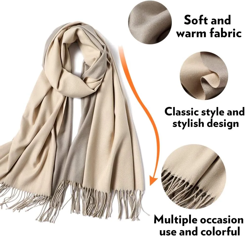 maamgic Women's Scarf Pashmina Shawls and Wraps for Evening Dresses Travel Office Winter Wedding Large Scarves