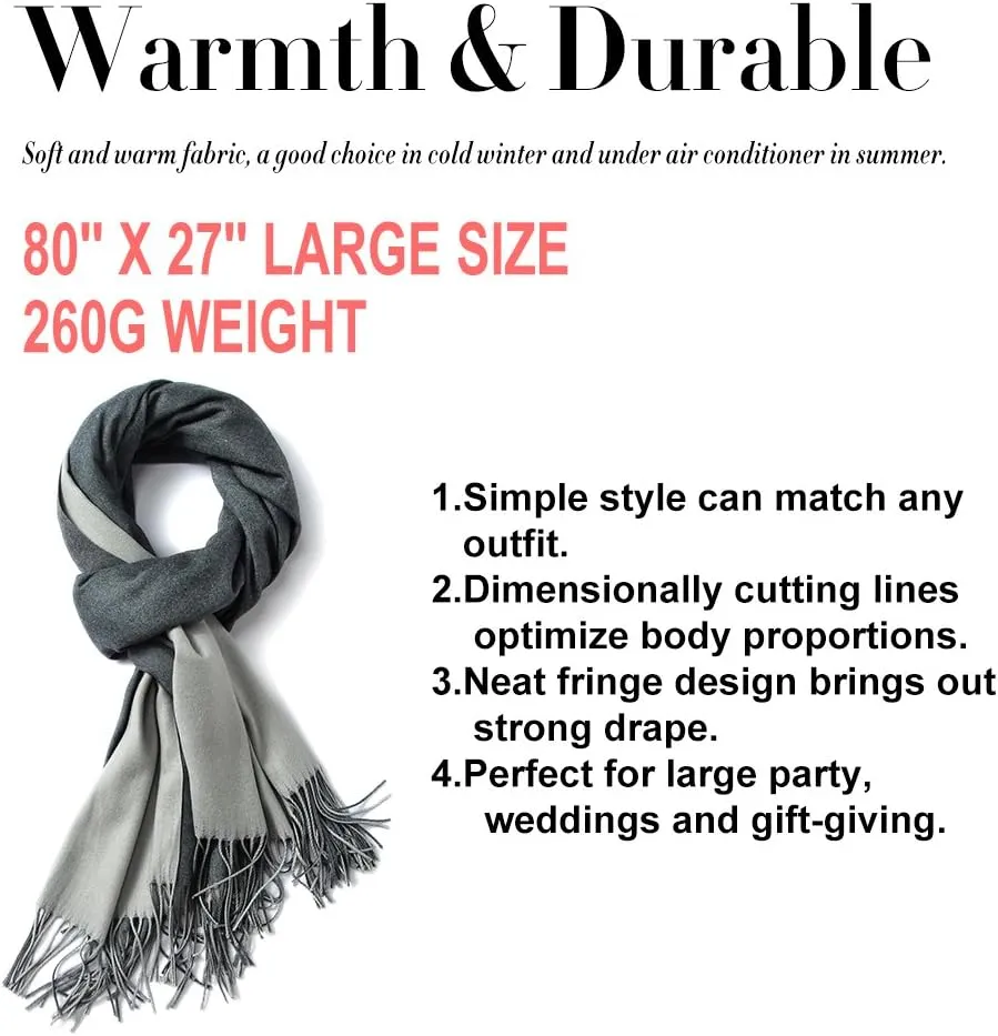 maamgic Women's Scarf Pashmina Shawls and Wraps for Evening Dresses Travel Office Winter Wedding Large Scarves