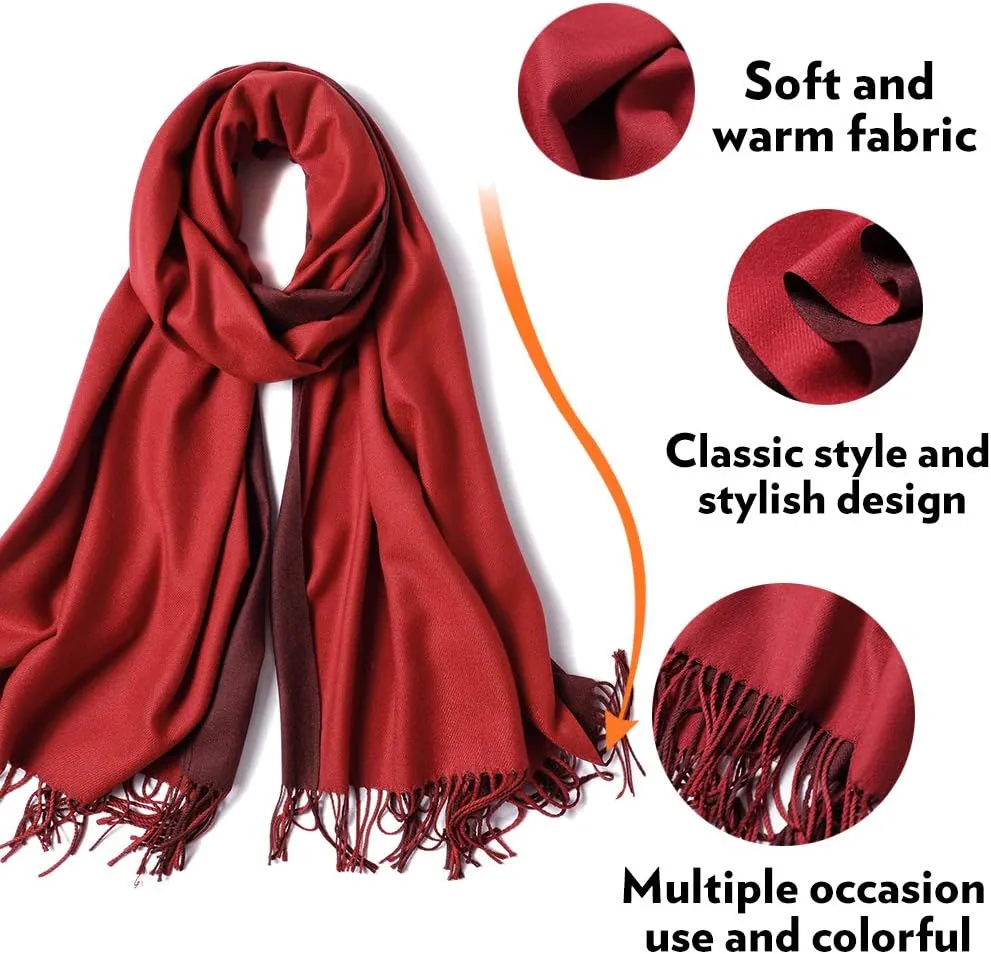 maamgic Women's Scarf Pashmina Shawls and Wraps for Evening Dresses Travel Office Winter Wedding Large Scarves