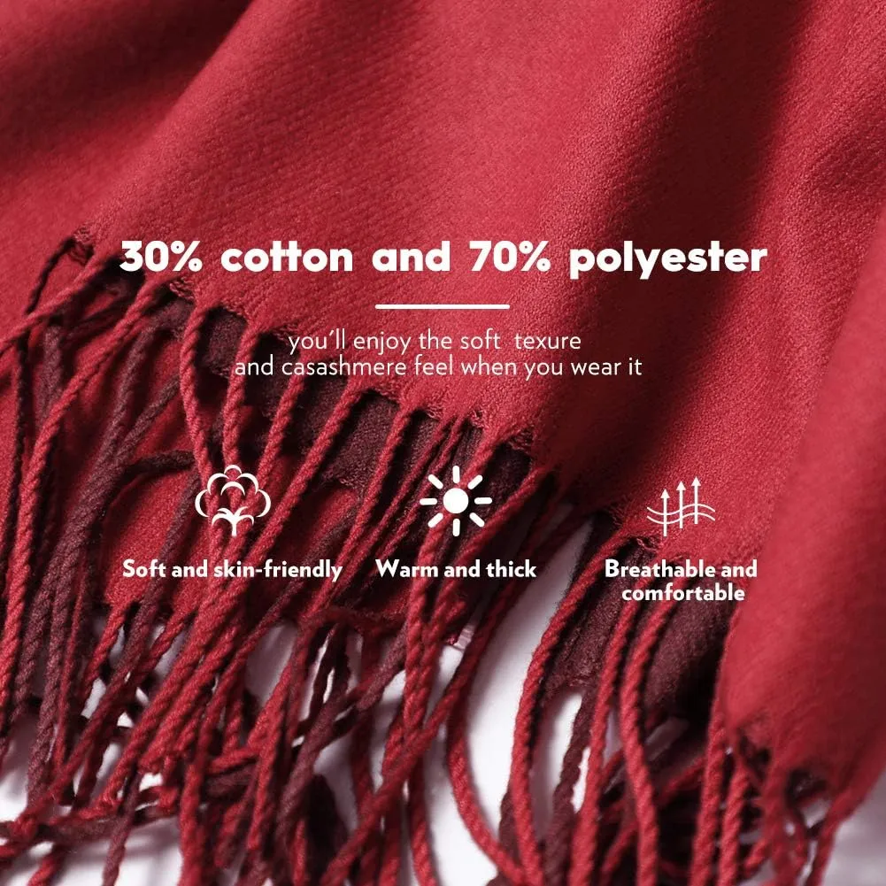 maamgic Women's Scarf Pashmina Shawls and Wraps for Evening Dresses Travel Office Winter Wedding Large Scarves