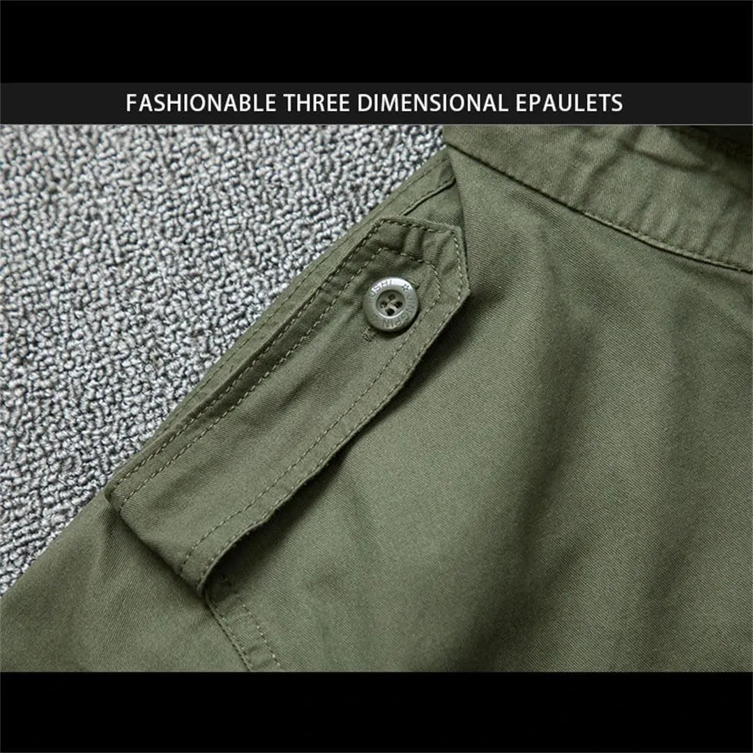 Men Autumn Tactical Military EN8 Army Jacket Pants Training Set Labor Work Clothes Suit