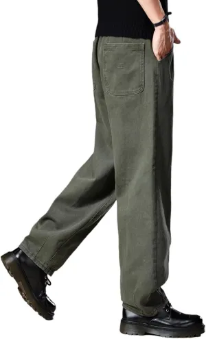 Men's American-Style Straight-Leg Casual Pants, Autumn Loose Cargo Trousers