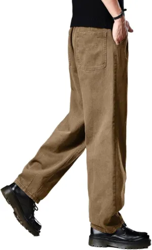 Men's American-Style Straight-Leg Casual Pants, Autumn Loose Cargo Trousers