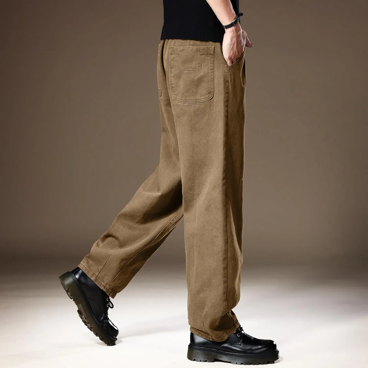 Men's American-Style Straight-Leg Casual Pants, Autumn Loose Cargo Trousers