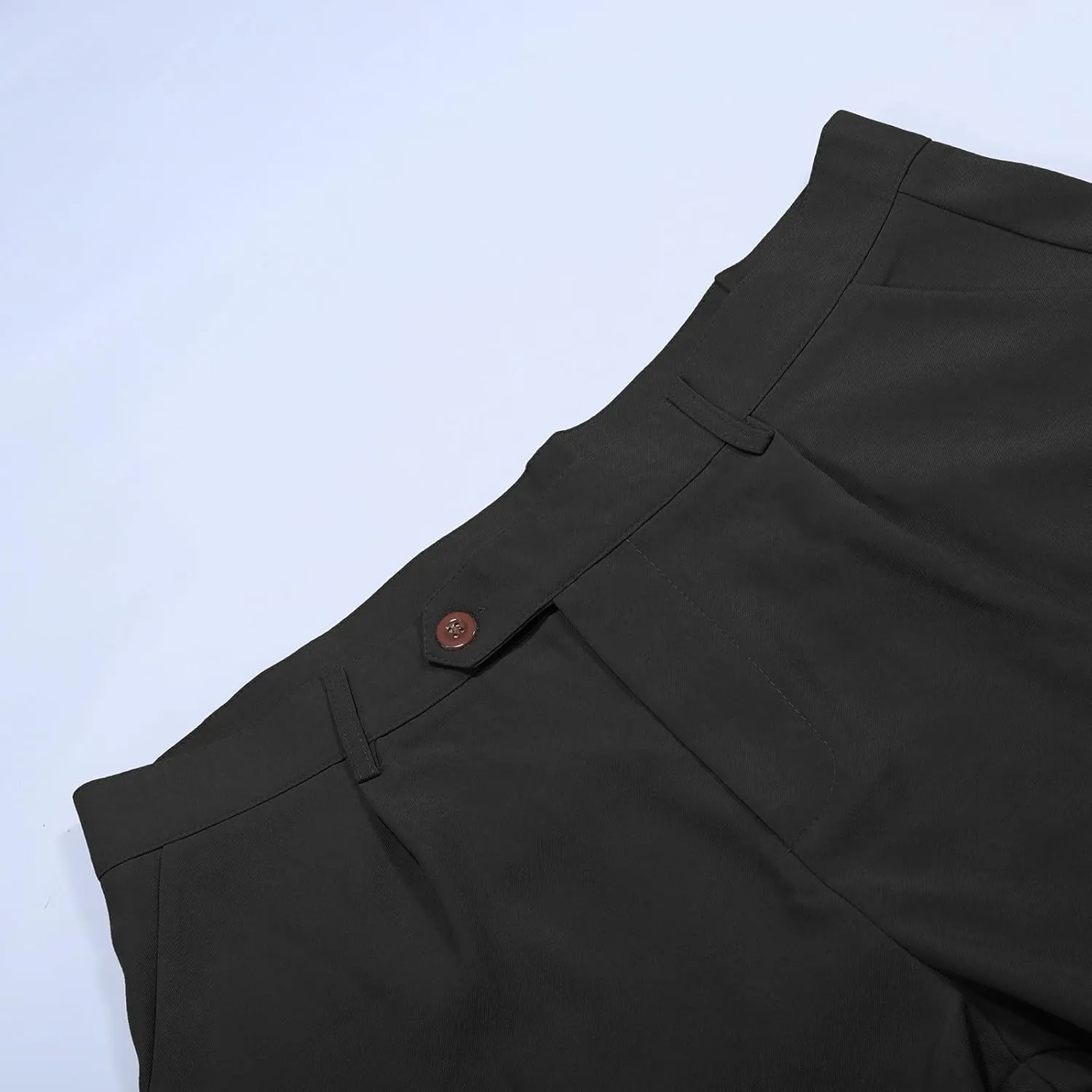 Mens Casual Pants Elastic Waist Loose Fit Lightweight Pleated Slacks Summer Beach Yoga Trousers, Tactical Pants for Men