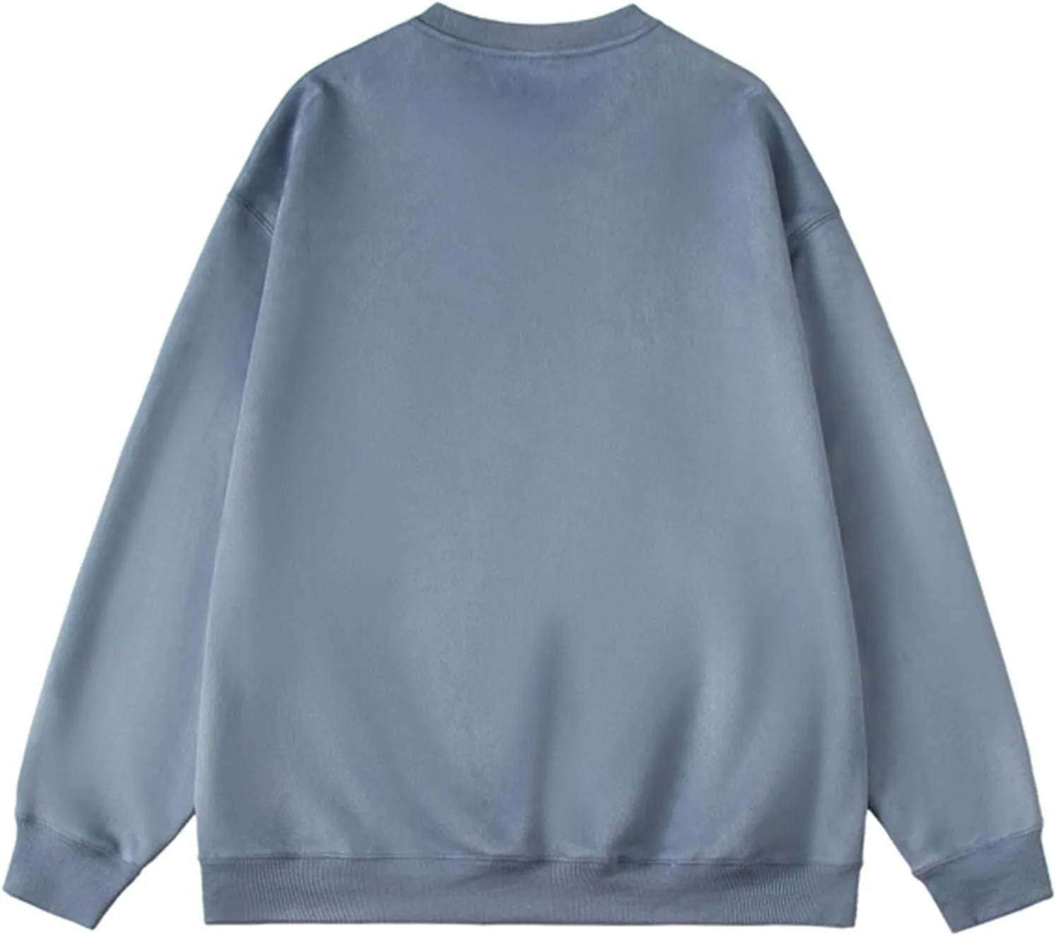 Men's Crewneck Sweatshirts Loose Fit Fleece Pullover Tops Casual Basic Plain Sweatshirt Winter Fall Long Sleeve Shirt