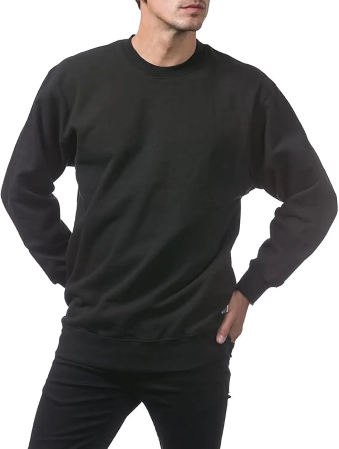 Men's Fall Winter Sweatshirts Basic Solid Color Crewneck Hoodies Loose Casual Youth Pullover Office Home Tops 2024