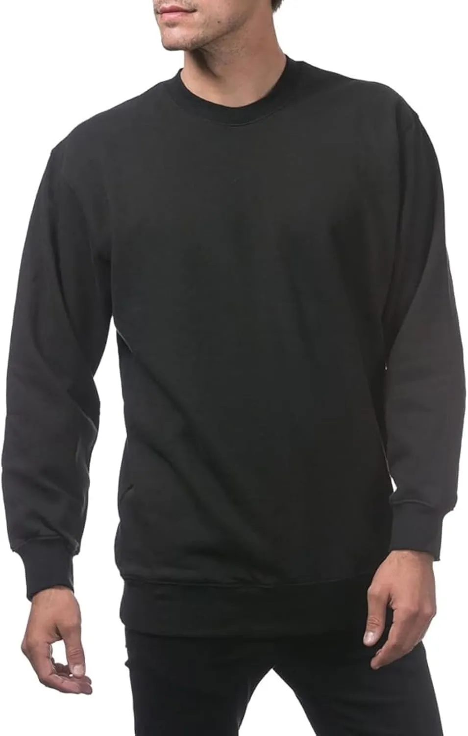 Men's Fall Winter Sweatshirts Basic Solid Color Crewneck Hoodies Loose Casual Youth Pullover Office Home Tops 2024