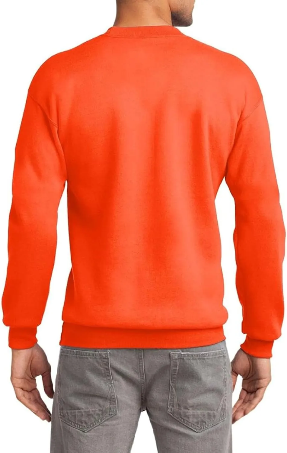Men's Fall Winter Sweatshirts Basic Solid Color Crewneck Hoodies Loose Casual Youth Pullover Office Home Tops 2024