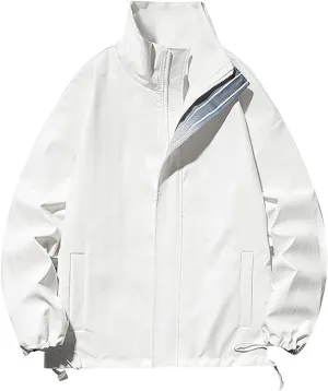 Mens Faux Leather Jacket Fall Winter Thickening Coat Long Sleeve Zip Up Outwear Sports Basic Parka with Pocket Biker Jacket