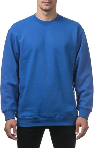 Men's Fleece Crewneck Sweatshirt Thick Loose Fit Soft Basic Pullover Blouse Casual Sports Tops Simple Versatile