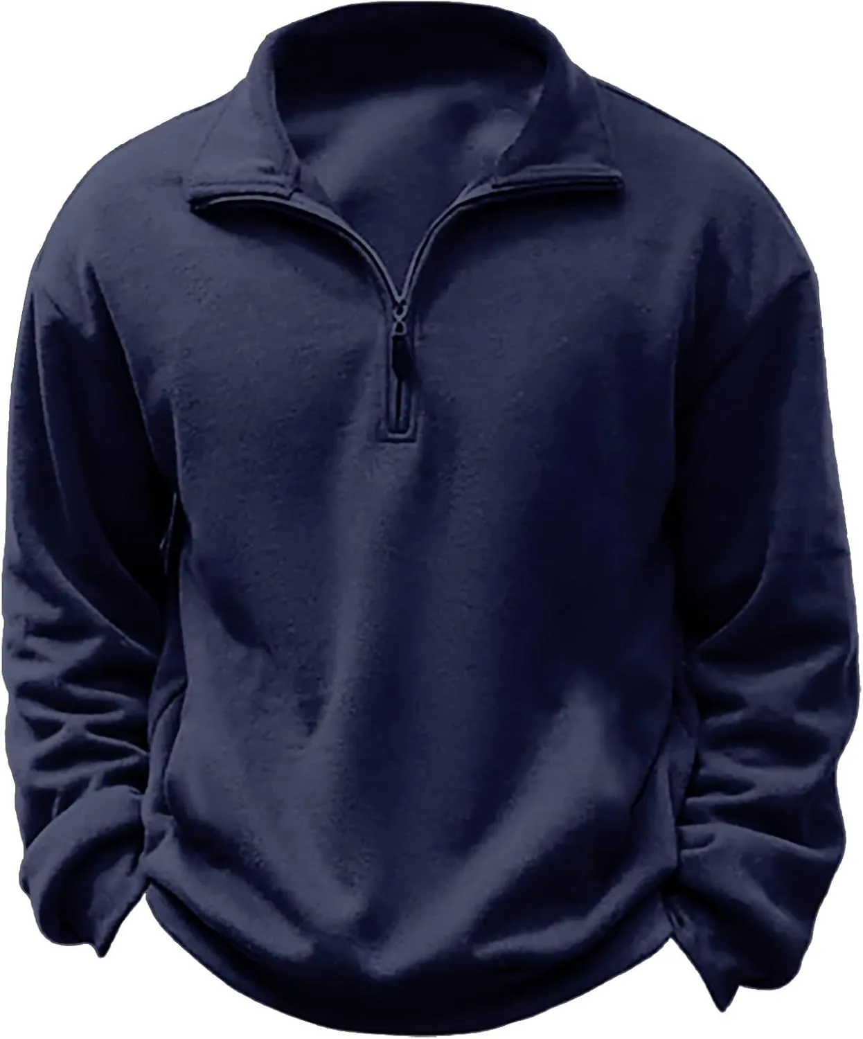 Men's Fleece Pullover, Quarter Zip Up Fleece Sweatshirt, Winter Outdoor Thermal Sweater, Polar Fleece Jacket Tops