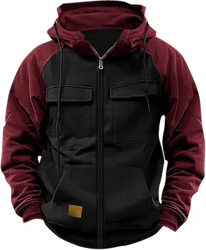 Men's Hoodie Full Zip Up Sweatshirt with Pockets Durable and Comfortable Outdoor Jackets for Men