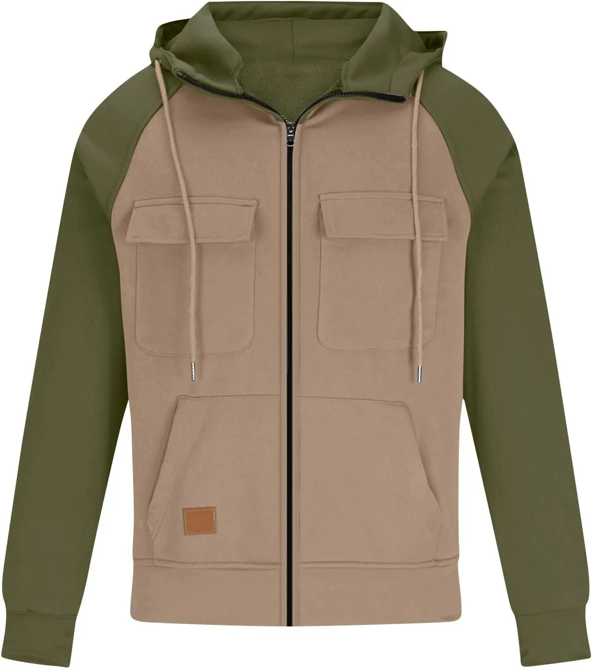 Men's Hoodie Full Zip Up Sweatshirt with Pockets Durable and Comfortable Outdoor Jackets for Men
