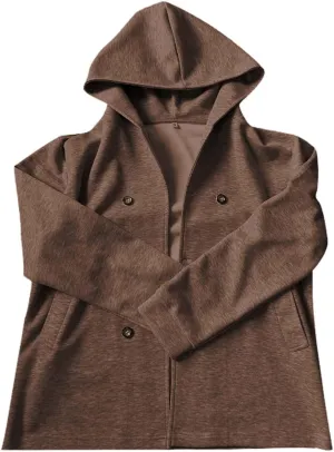 Mens Hoodie Sweatshirt Winter Full Zip Light Weight Fleece Sherpa Lined Warm Jacket Windproof Work Casual Coat Outdoor