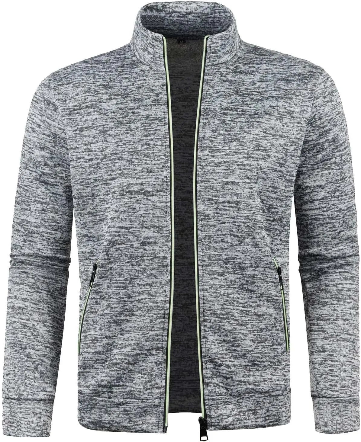 Mens Mock Neck Full Zip Sweatshirts Athletic Jogging Lightweight Fleece Jackets Coat Sweater Hoodie Pullover Tops
