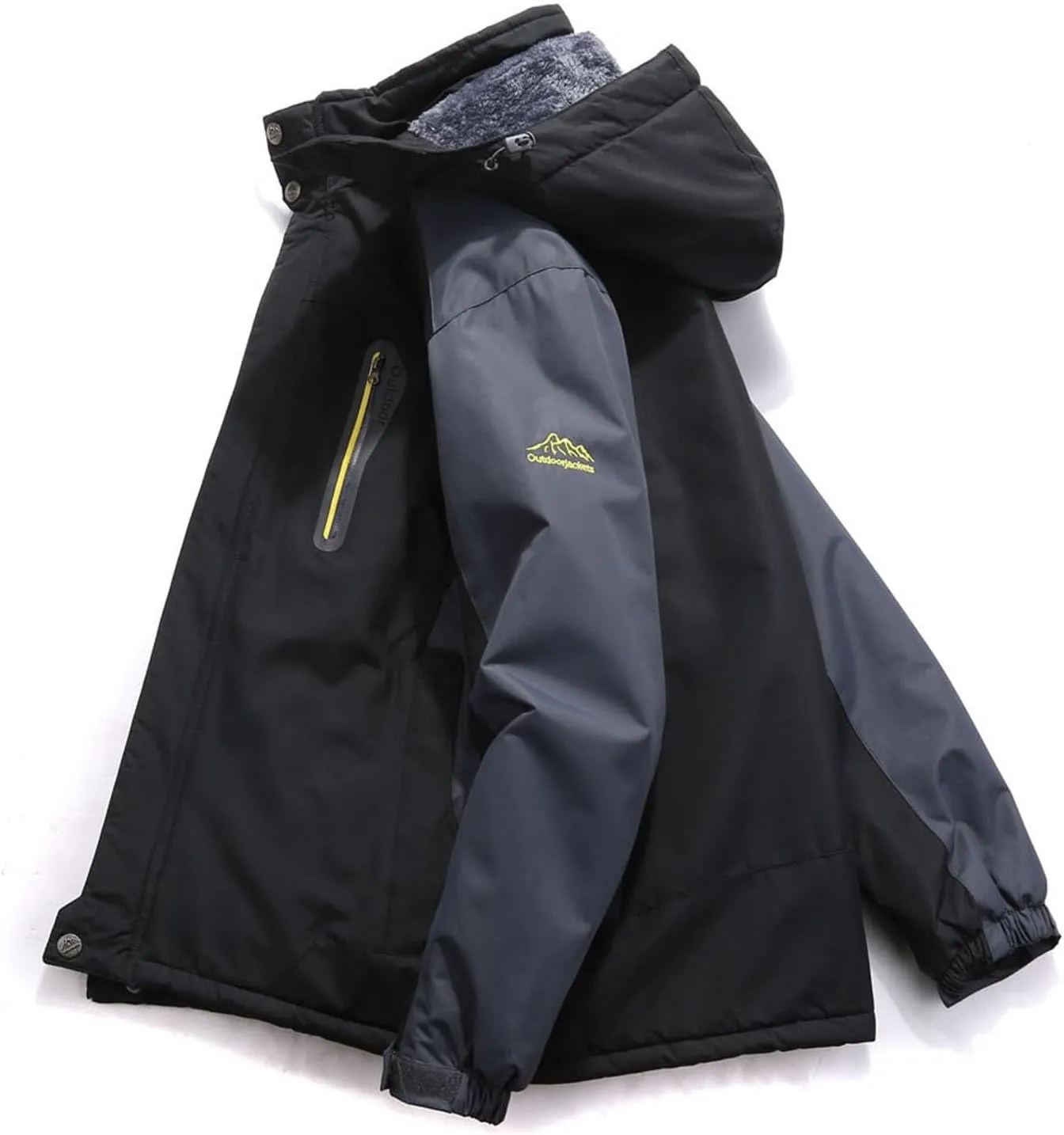 Mens Mountain Waterproof Rain Jacket Windproof Hooded Coat Lightweight Full Zip Long Sleeve Outwears Fall Shell Jacket