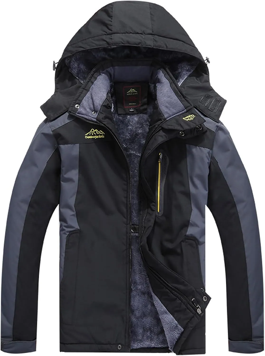 Mens Mountain Waterproof Rain Jacket Windproof Hooded Coat Lightweight Full Zip Long Sleeve Outwears Fall Shell Jacket