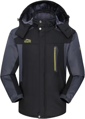 Mens Mountain Waterproof Rain Jacket Windproof Hooded Coat Lightweight Full Zip Long Sleeve Outwears Fall Shell Jacket