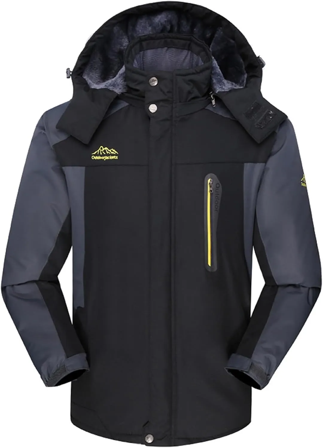 Mens Mountain Waterproof Rain Jacket Windproof Hooded Coat Lightweight Full Zip Long Sleeve Outwears Fall Shell Jacket