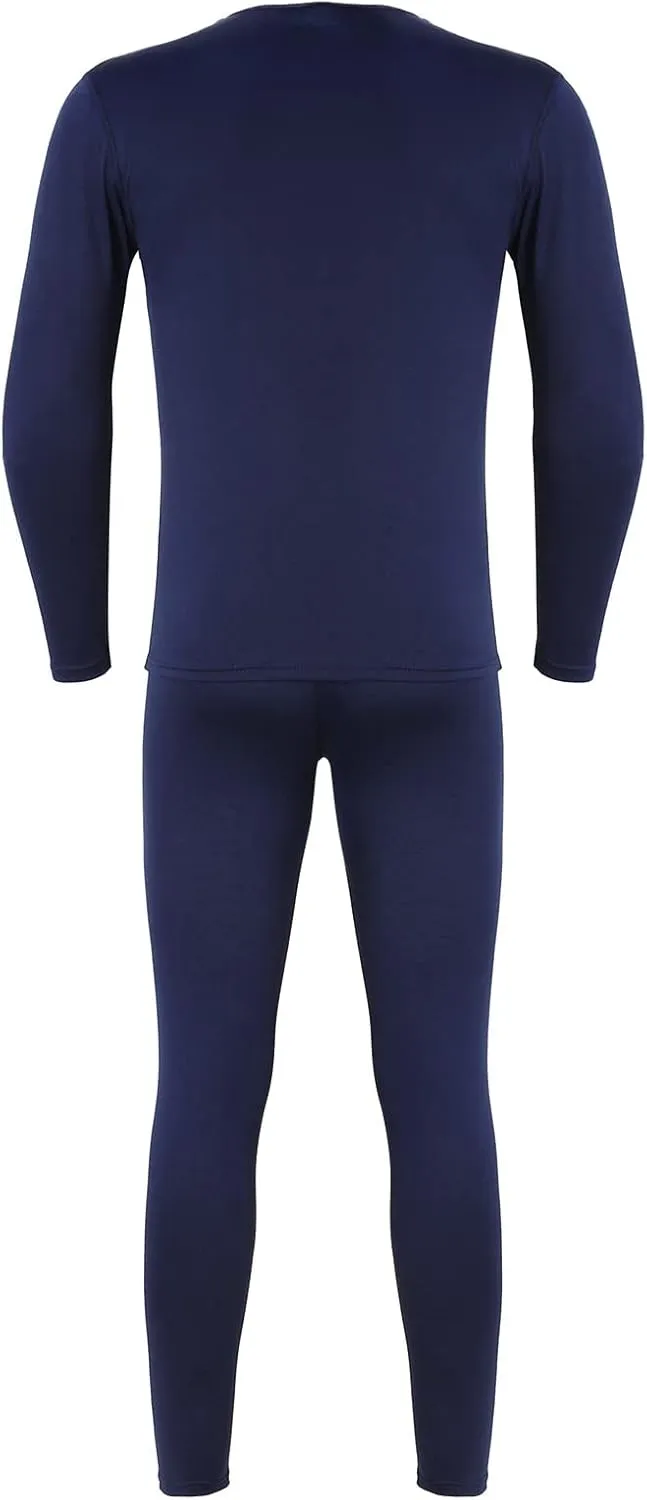 Mens Thermals Top And Bottom Set Base Layer Solid Color Thick Thermal Underwear Set Thermal Underwear Set/Base Layer