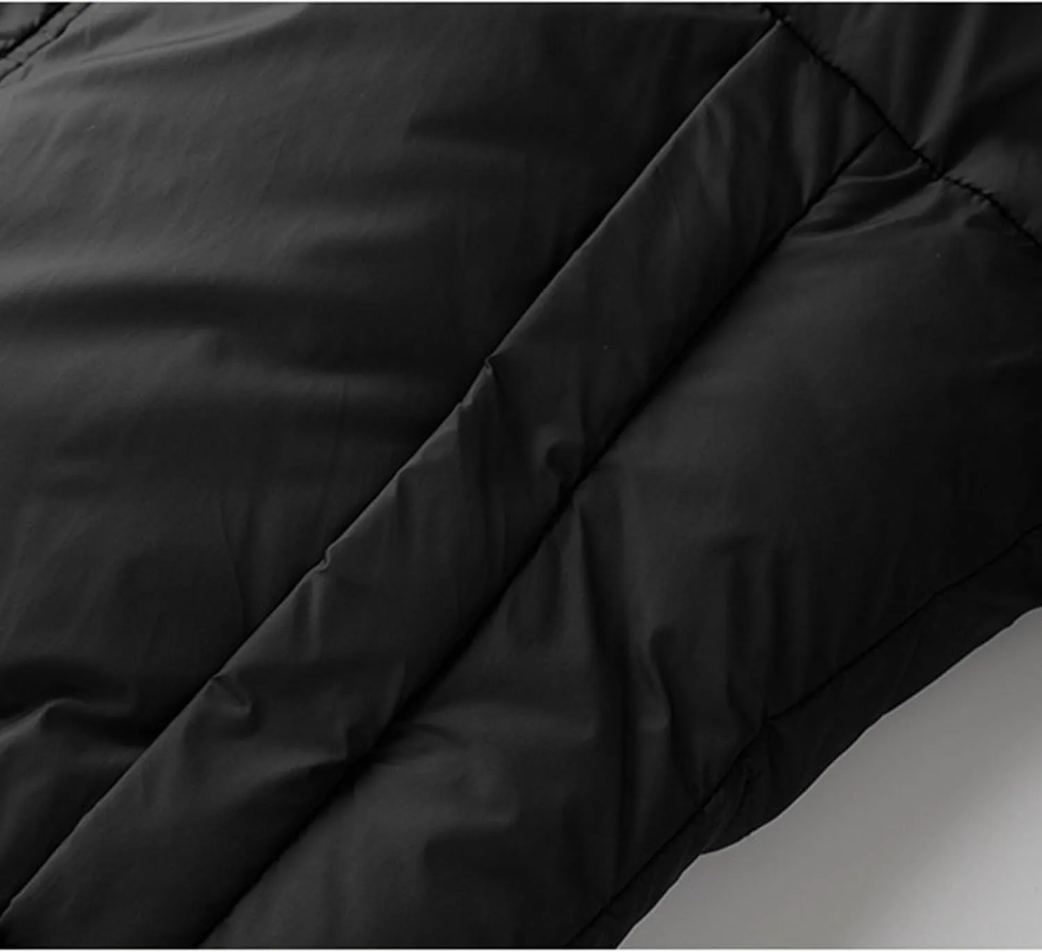 Men's Thicken Puffer Hooded Jacket Warm Zipper Down Quilted Jackets Insulated Water-Resistant Winter Coat