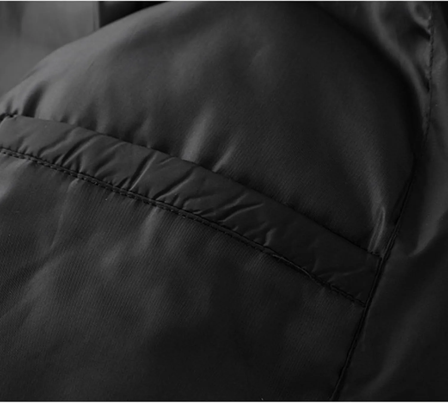 Men's Thicken Puffer Hooded Jacket Warm Zipper Down Quilted Jackets Insulated Water-Resistant Winter Coat