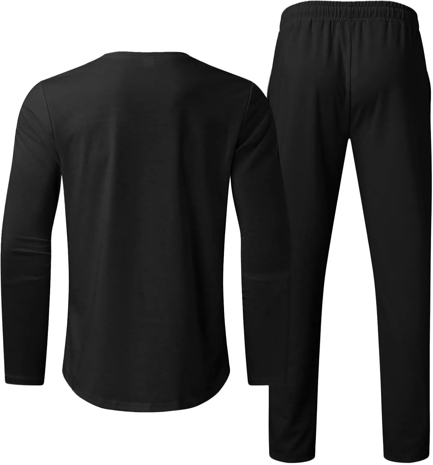 Men's Tracksuit Athletic Casual 2 Piece Outfits Long Sleeve Pullover Shirts and Pant Set Gym Jogger Sweatsuit Set