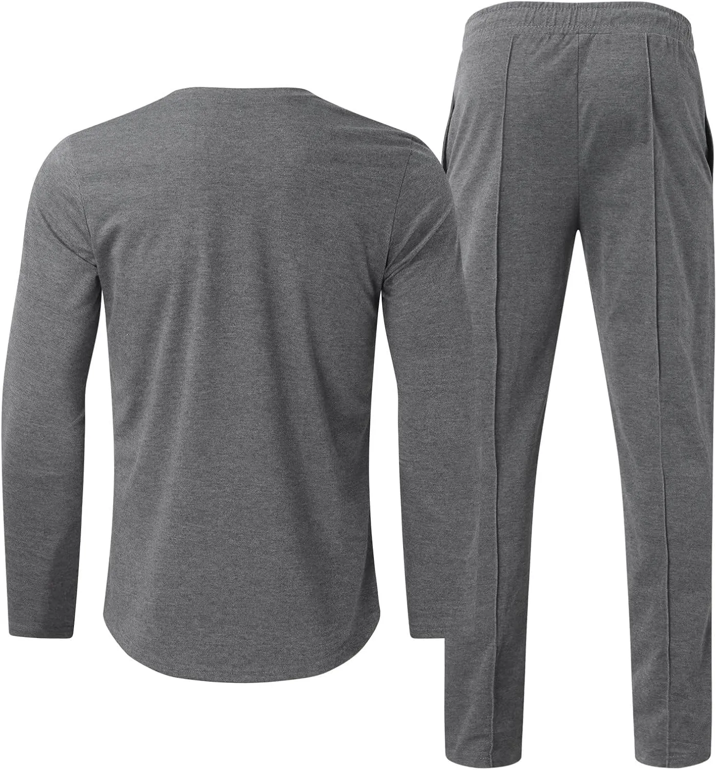 Men's Tracksuit Athletic Casual 2 Piece Outfits Long Sleeve Pullover Shirts and Pant Set Gym Jogger Sweatsuit Set