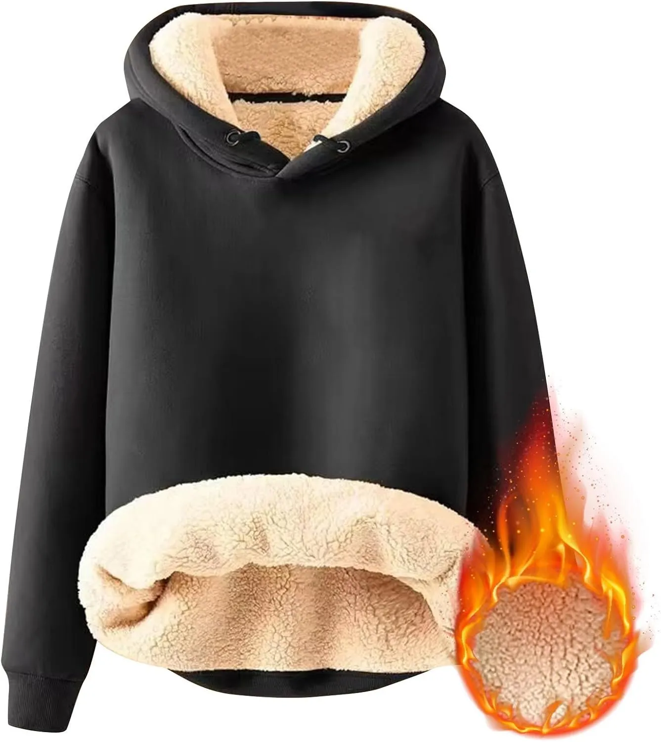 Men's Tracksuits 2 Piece Long Sleeve Fleece Pullovers Sweatsuuit Sets Athletic Jogger Pants Suit Thermal Outfits